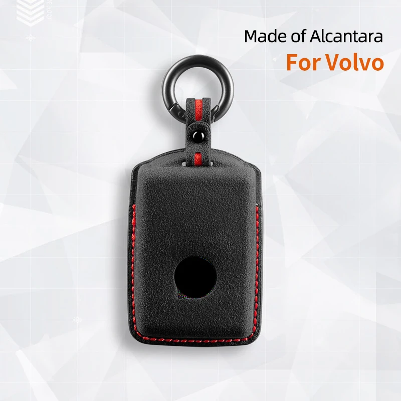 Alcantara For Volvo S90 S60 XC60 XC40 V60 V90 Car Key Case holder Cover Shell Suede Keychain Remote Protector Accessories