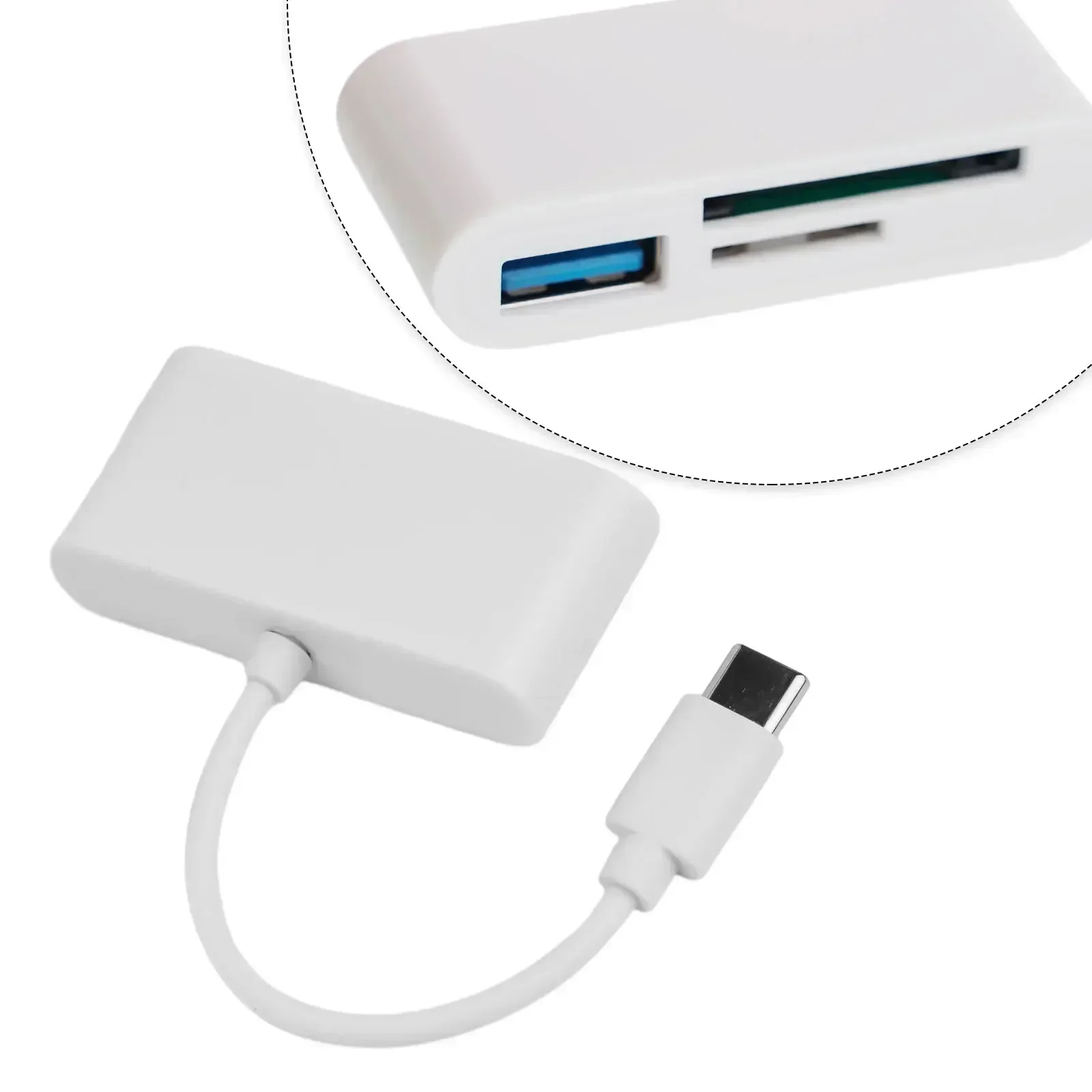 Cocok untuk ponsel 3 dalam 1 pembaca kartu USB-C Android/TF kartu memori multifungsi adaptor OTG