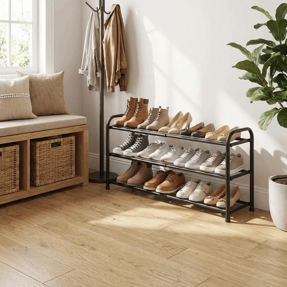 

Flexible Storage Multilayer Shoe Rack Adjustable Storage Simple Structure Adjustable Shoe Rack Stable Support
