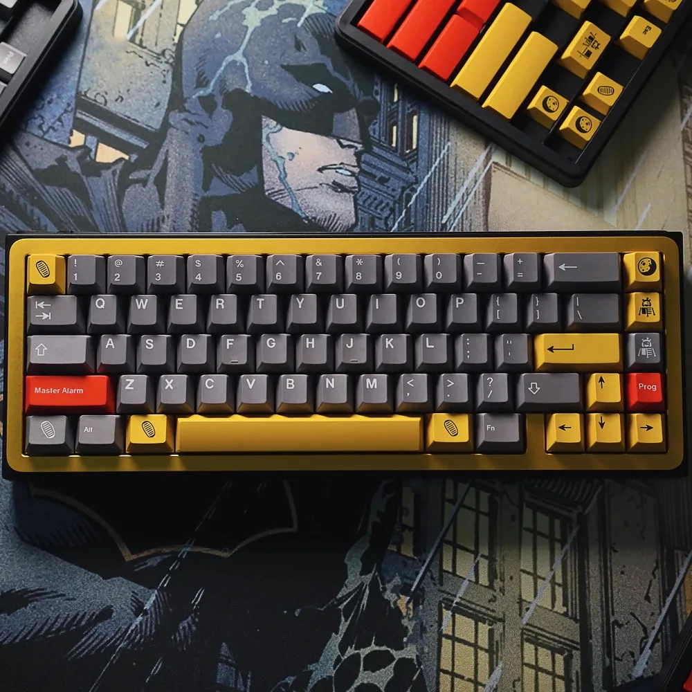 Imagem -05 - Gmk Tema Lunar Keycap Conjunto Completo Pbt Custom Vintage Tampão de Teclado Cinza Perfil Cereja Acessórios de Teclado Mecânico