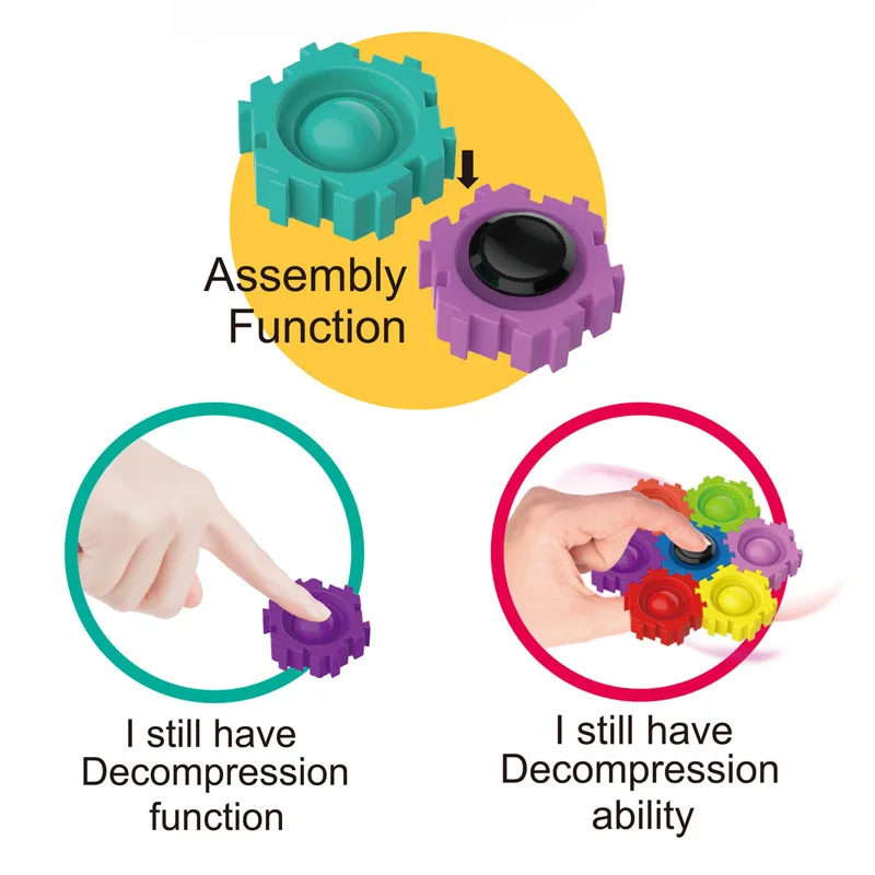 8 قطعة مجموعة كتل ضغط تململ سبينر EDC الإجهاد الإغاثة اللعب Antistresse القلق الإغاثة الغزل العلوي اللعب للترفيه
