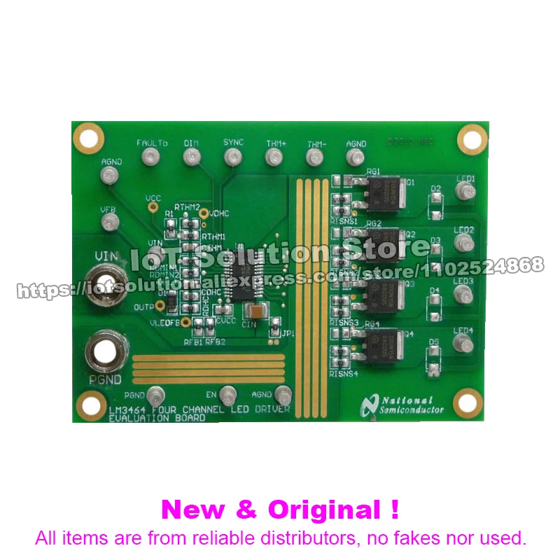 LM3464AEVAL/NOPB — LM3464A 4 Channel LED Driver Evaluation Board