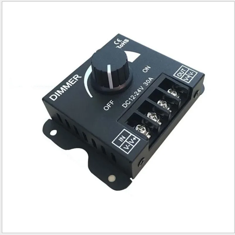 30A 12V 24V DC Dimmer Switch for LED Strip Brightness Adjuster Knob DC Control Switch