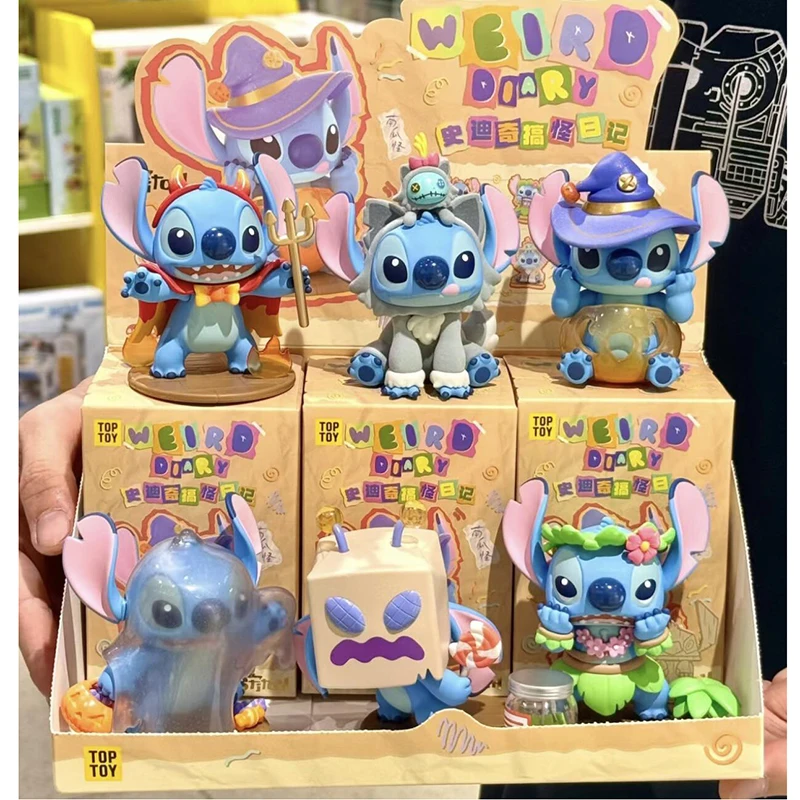 Stitch Weird Diary Series Blind Box Anime Surprising Box Room Desktop Room Decoration Stitch Cute Action Figure Toy Gift