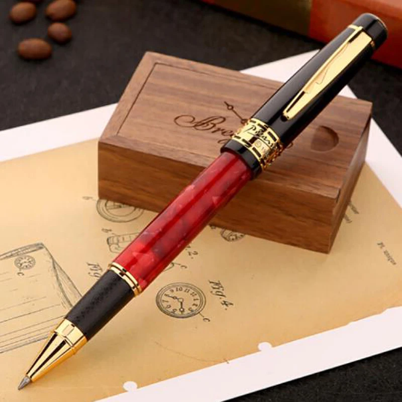 

Picasso 915 Red & Silver Pimio Marble Celluloid RollerBall Pen Eurasian Feelings Gift Box Optional Writing Pen PR008