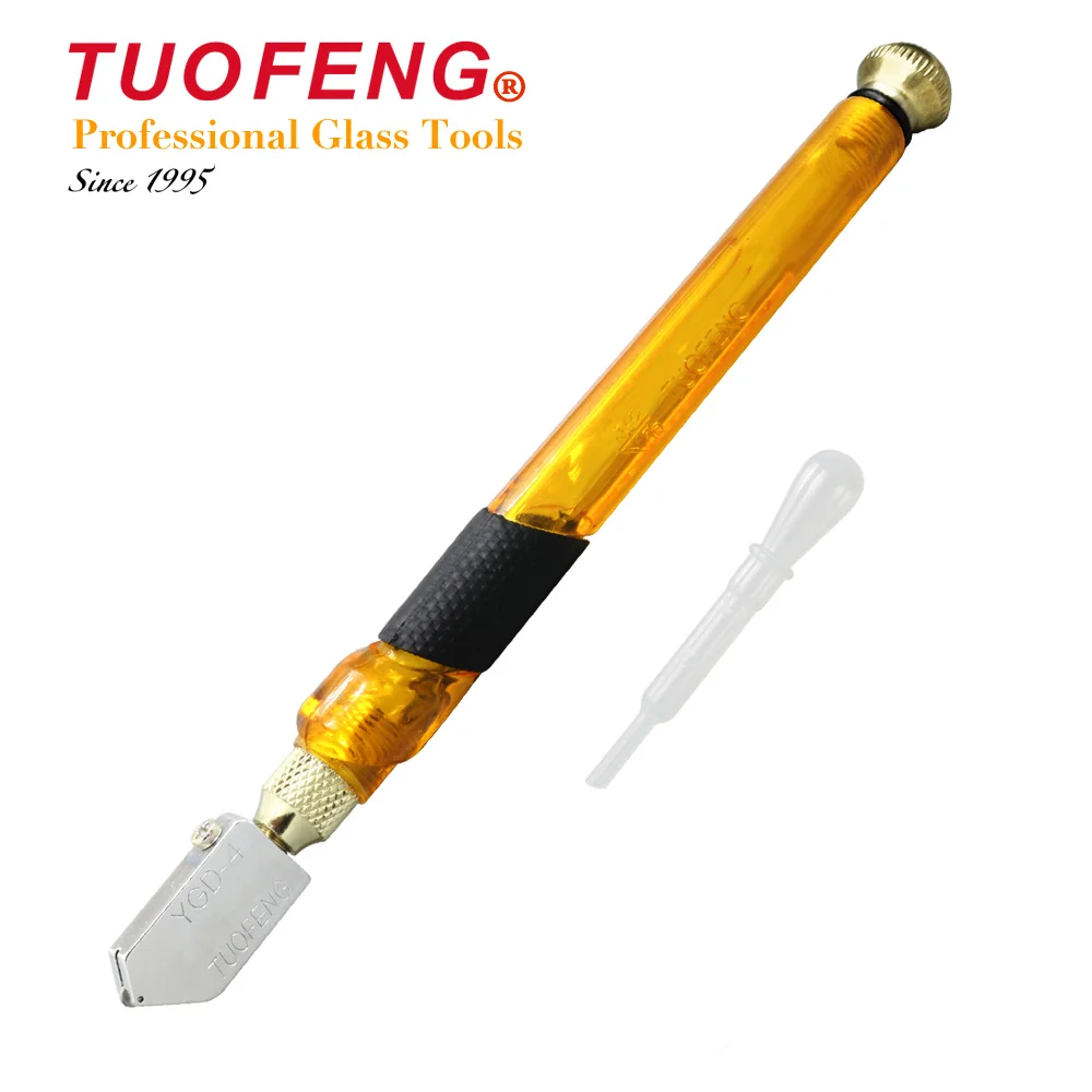 TUOFENG-YGD-4 Pro Cortador De Vidro, Espessura De Corte De Vidro, 3-15mm, Punho De Plástico Com Sistema De Alimentação De Óleo