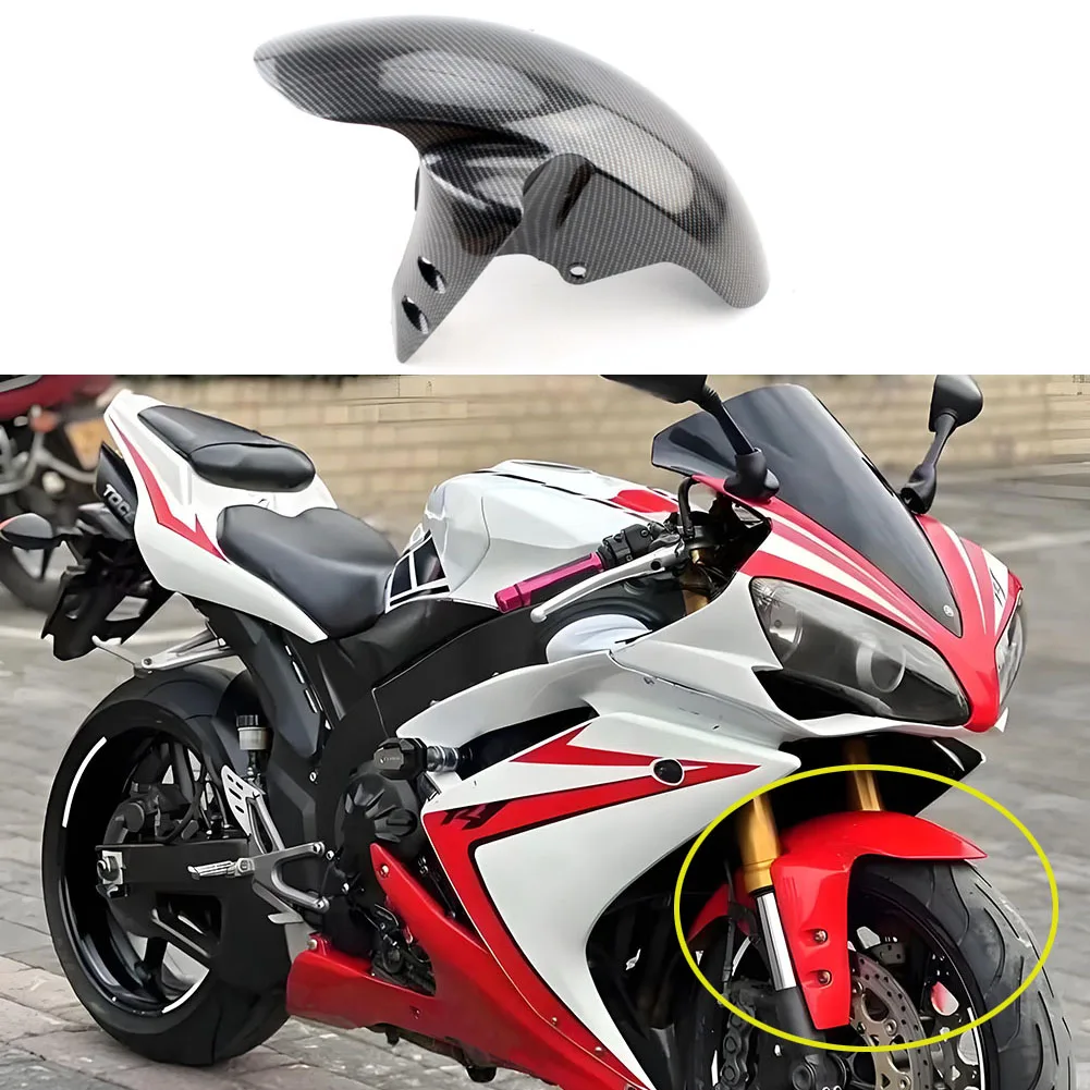 

Переднее крыло (брызговик) с глянцевым черным покрытием под карбон для YAMAHA YZF R1 2002-2008 и FZ1 2006-2013