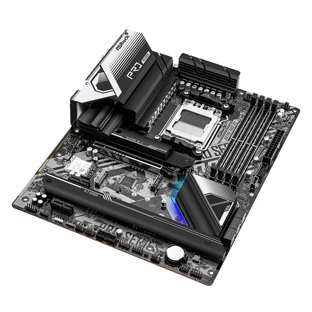 ASRock X670E PRO RS 마더보드 지원 7900X 7800X3D 7700 7600X 7500F CPU DDR5 7800MHz M.2 NVME PCIe 5.0 AMD X670 AM5 메인보드