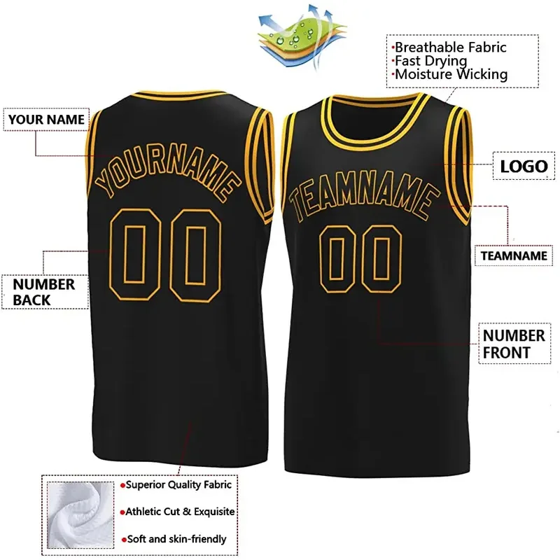 Basketball Jersey Customized Basketball Uniform Add Any Team Name Number Personalized Sports Vest for Men/Youth