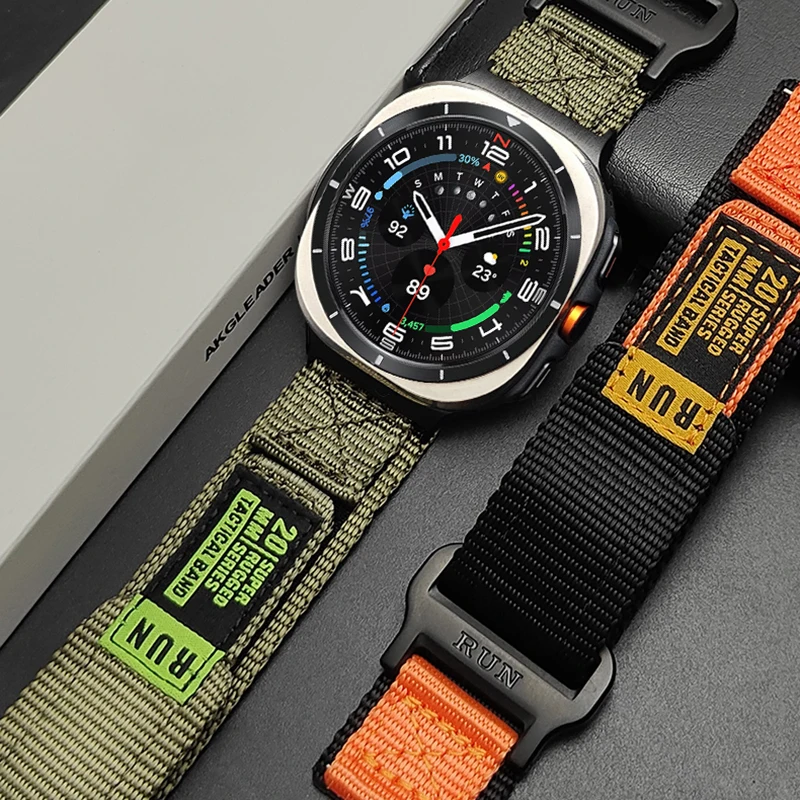 Удобный нейлоновый спортивный ремешок для Samsung Galaxy Watch Ultra 47 мм, сменный ремешок для Galaxy Ultra 47 мм, аксессуары для часов