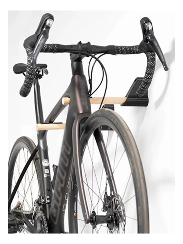 RRSKIT Fahrrad-Wandhalterung, robuste Fahrrad-Park- und Ausstellungshalterung, Fahrrad-Aufhängebügel aus Holz für Wohnung, Werkstatt, Zuhause
