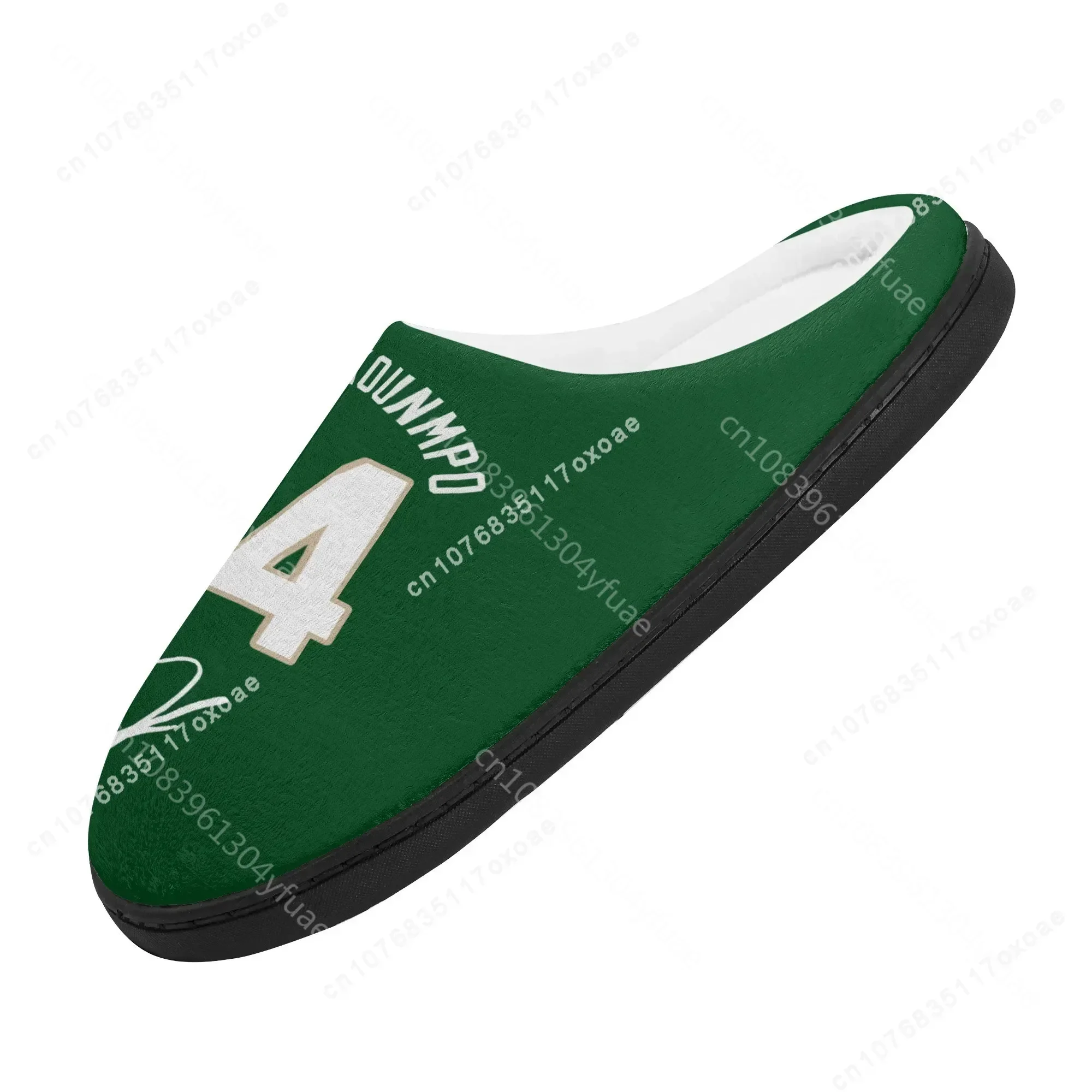 Milwaukee basketball Home Cotton Slippers Mens Womens Giannis Antetokounmpo NO 34 Plush Bedroom Warm Shoes Slipper Custom Shoe