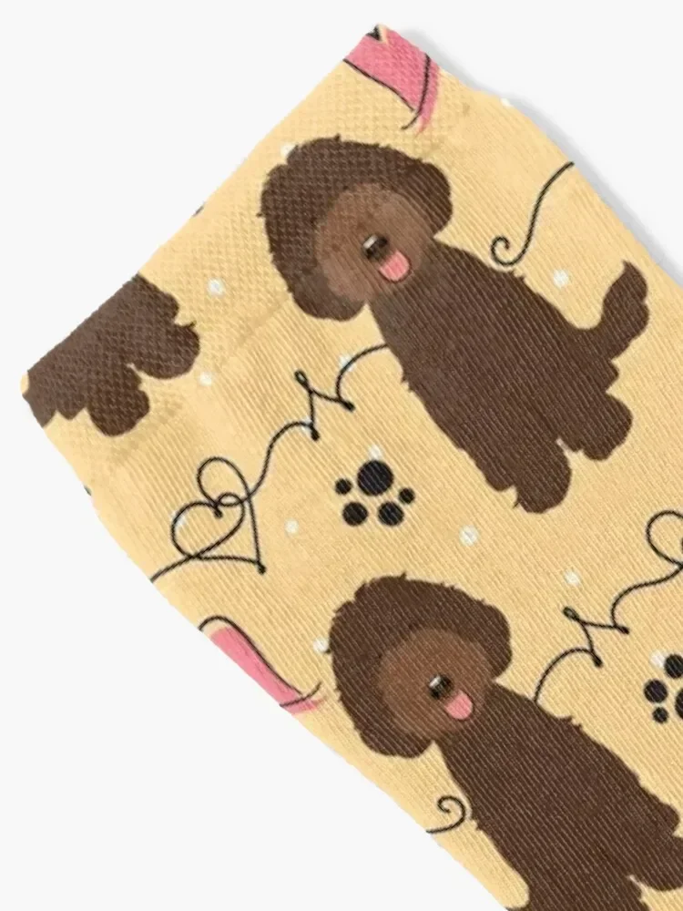 LOVE Chocolate Labradoodle Socks Heating sock snow New year's Men Socks Luxury Brand Women's