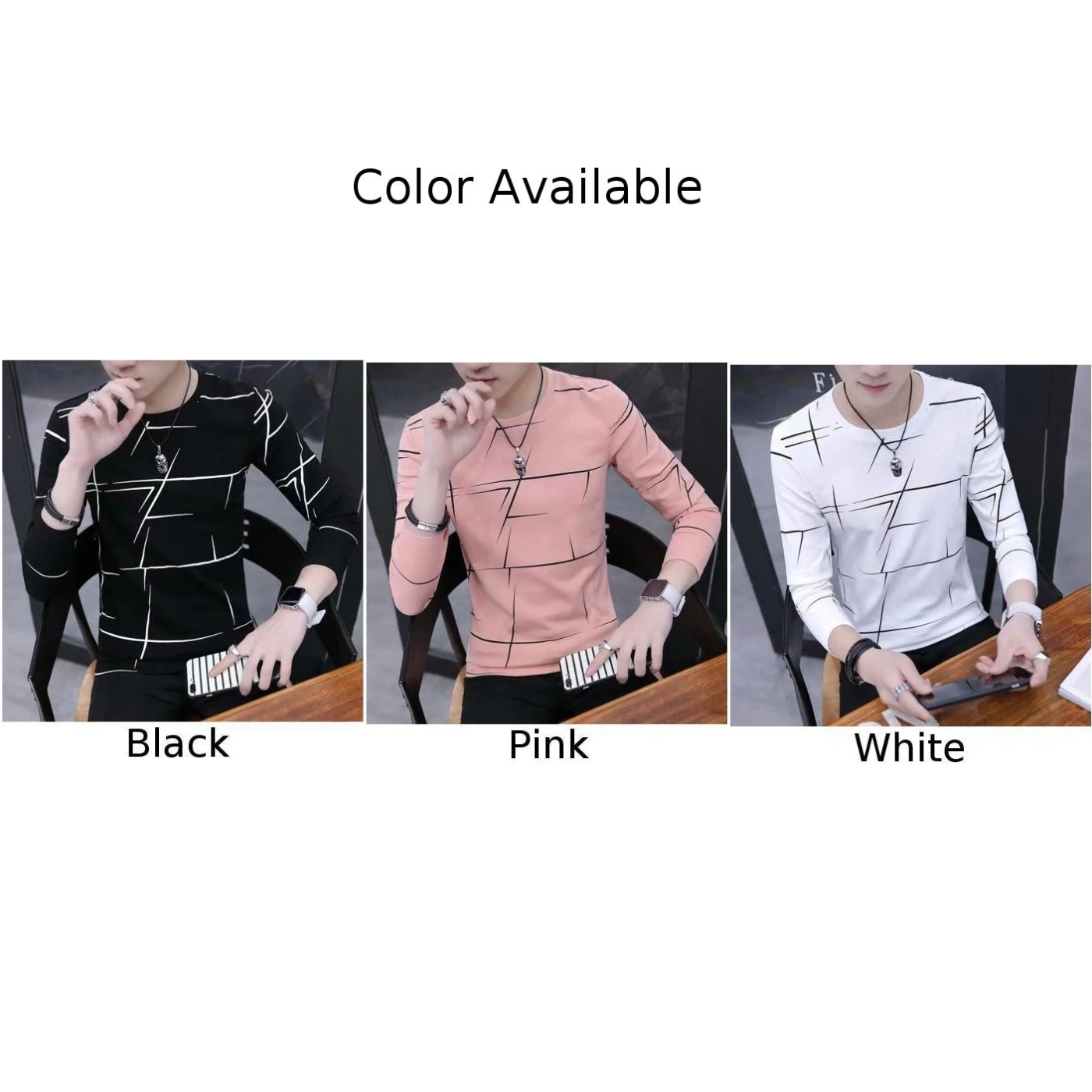 Blusa para hombre, camiseta informal a la moda de alta calidad con estampado de masa, Top musculoso, jersey de poliéster, ropa ajustada de primavera