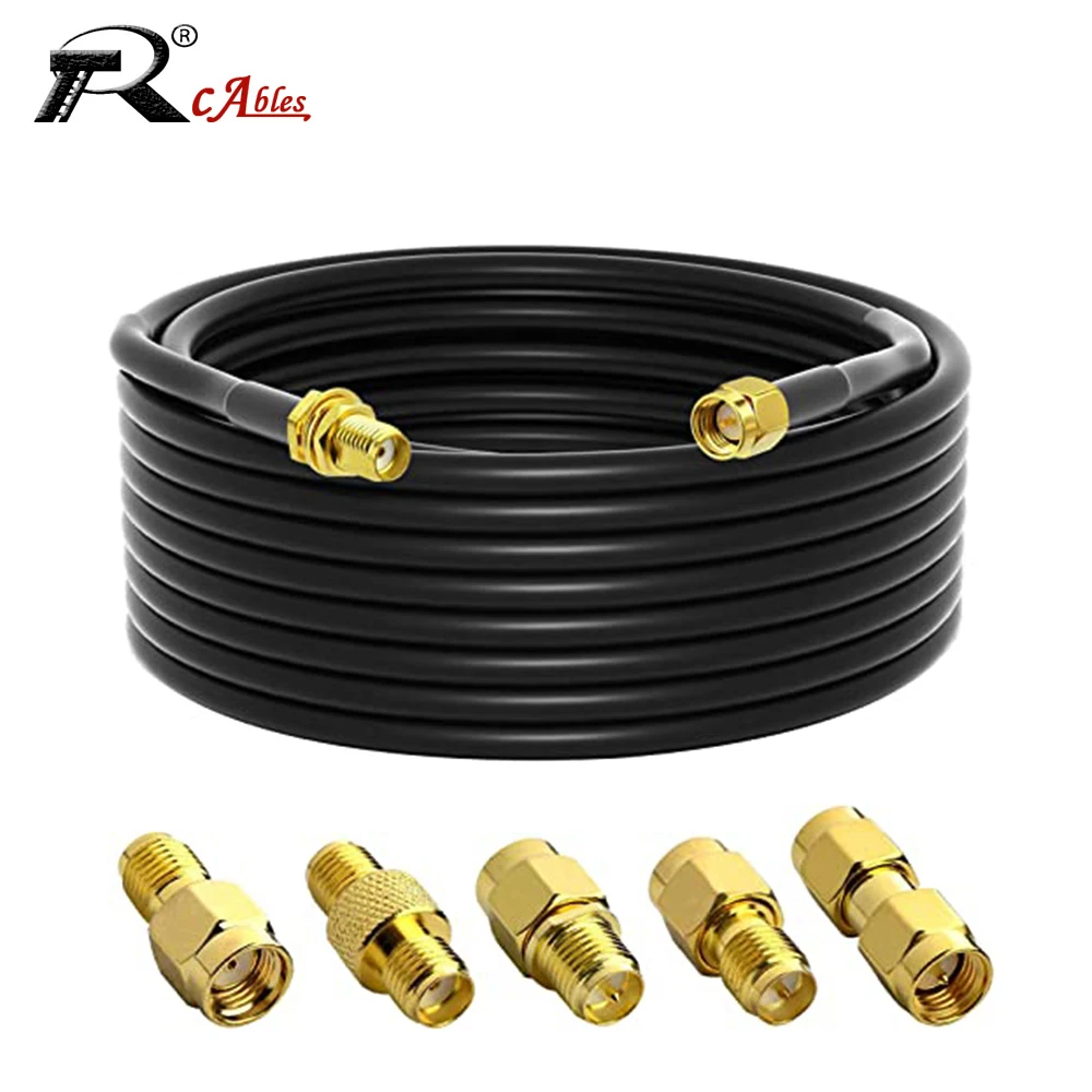 

RF Coaxial RG58 Cable 50Ohm SMA Male to SMA Female Bulkhead WiFi Antenna Extension Cable Connector Adapter Pigtail 1M 2M 3M 5M