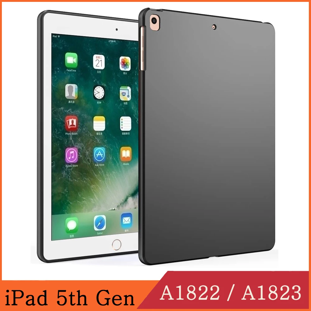 

Soft Silicone Shell For Apple iPad 5 2017 A1822 A1823 Flexible Black Tablet Case For iPad 9.7 5th Generation Ultra-thin Fundas