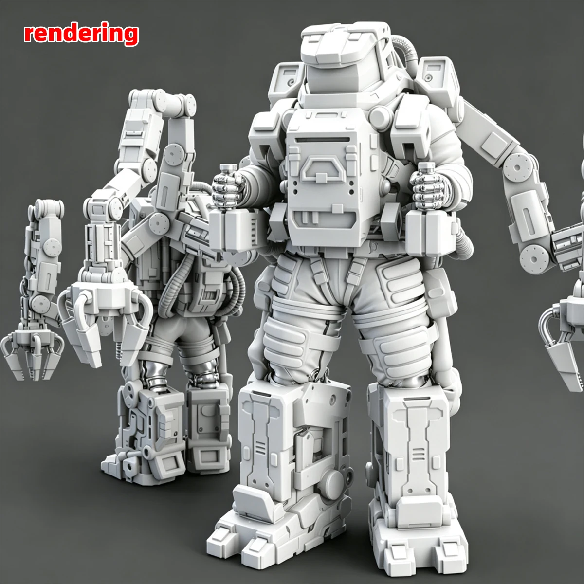 1/35 1/48 1/60 1/72 1/100 1/144 Modellbausatz 3D Harz Miniatur Soldatenfiguren Diorama Unbemalte Exosuit Mecha Humanoid DIY – Detail 9