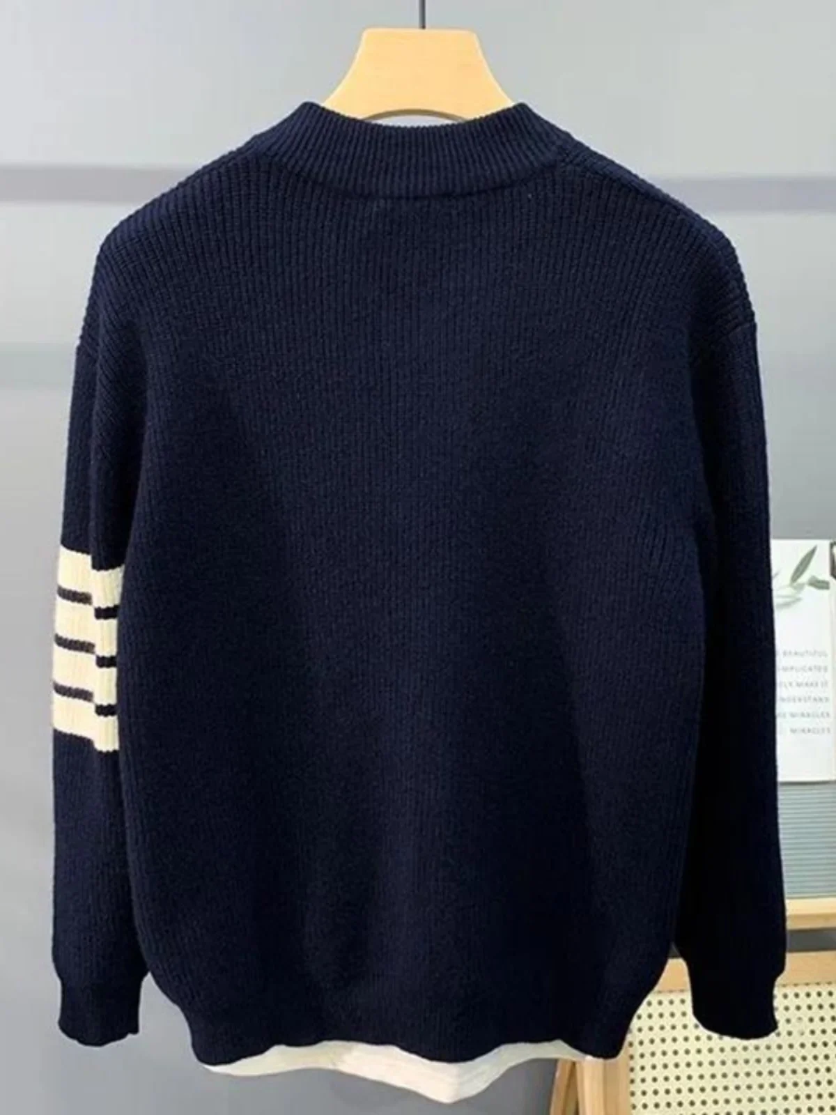 New Autumn Winter 2025 T-Shirt Open Cardigan, Men's Fashion Jacket, High Quality T-Sweater, Retro Style.