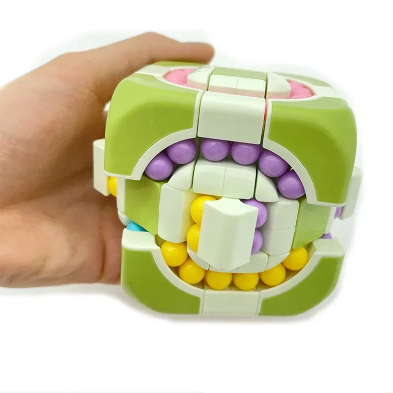 Magic Bean Fidget Decompression Cube for Release Stress Autism Anxiety Relieve Adult Kids Stress Relief Anti-Stress Fingertip