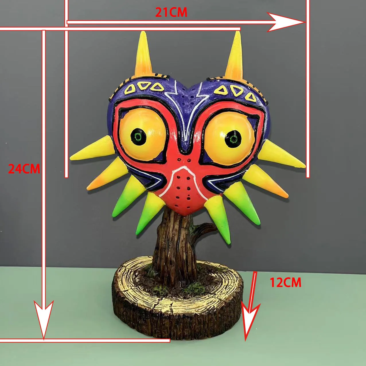 9.5 Inch Tall Painted The Legend of Zelda Majora's Mask Video Game Collectible 3D Figurine Statue with Detailed Base