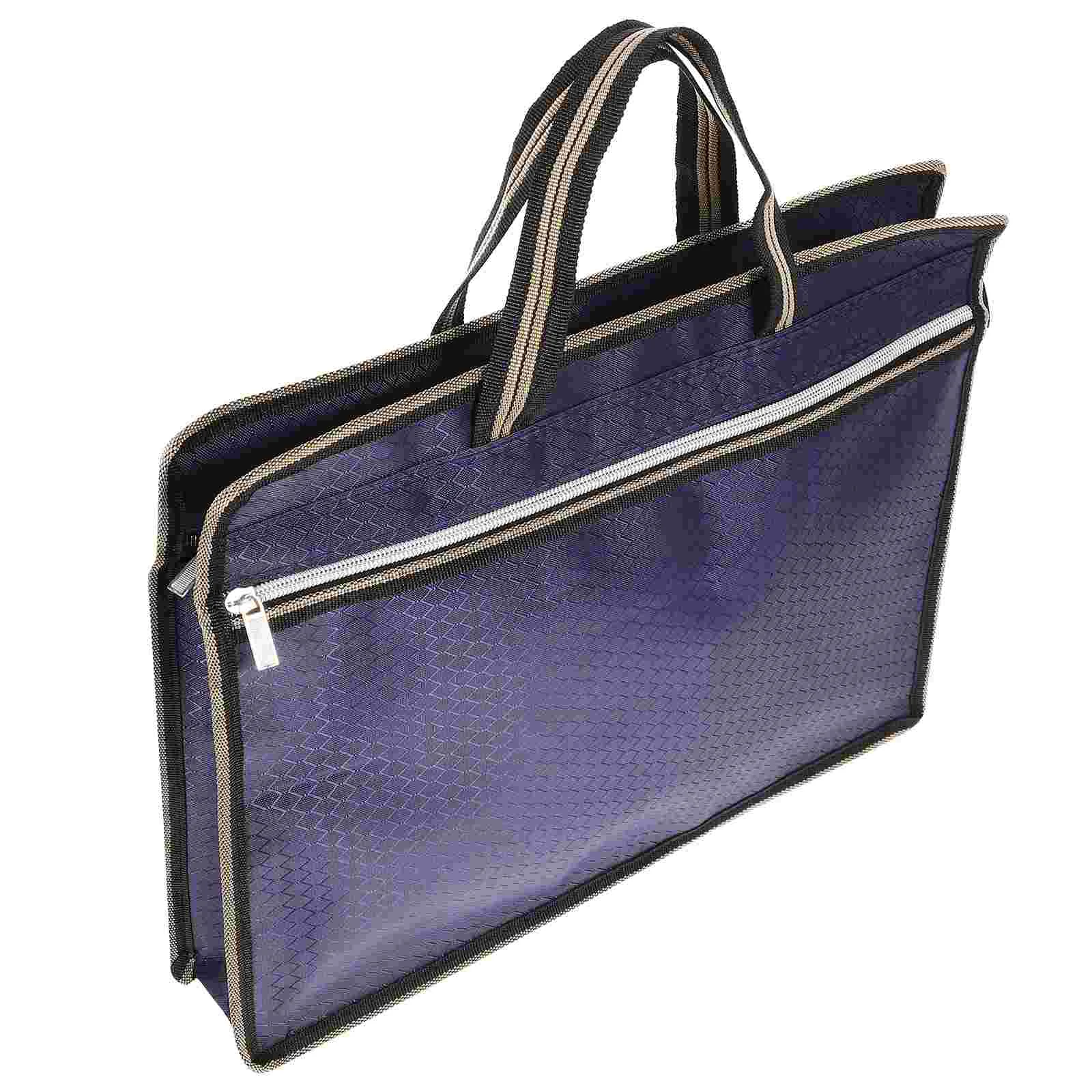 File Package Handheld Zipper Designed Folder Tote Pouch Bag Documents Bags Storage with for Holder Office