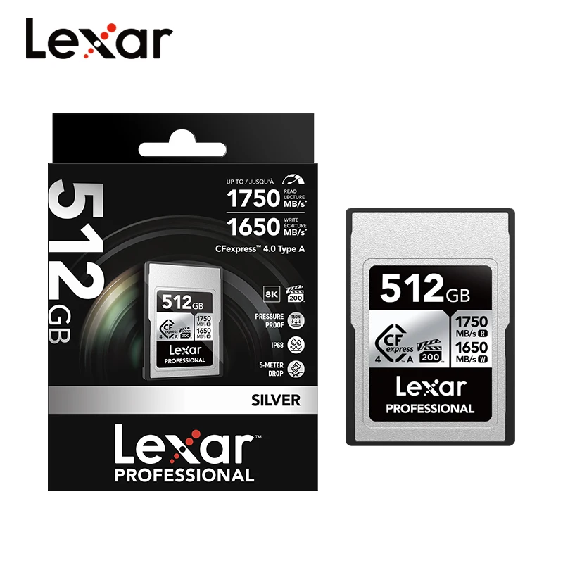 بطاقة ذاكرة Lexar Professional CFexpress من النوع A VPG 200 CFE مع قارئ 160 جيجابايت 320 جيجابايت بحد أقصى 1750 ميجابايت/ثانية CF A لكاميرا الأغنية