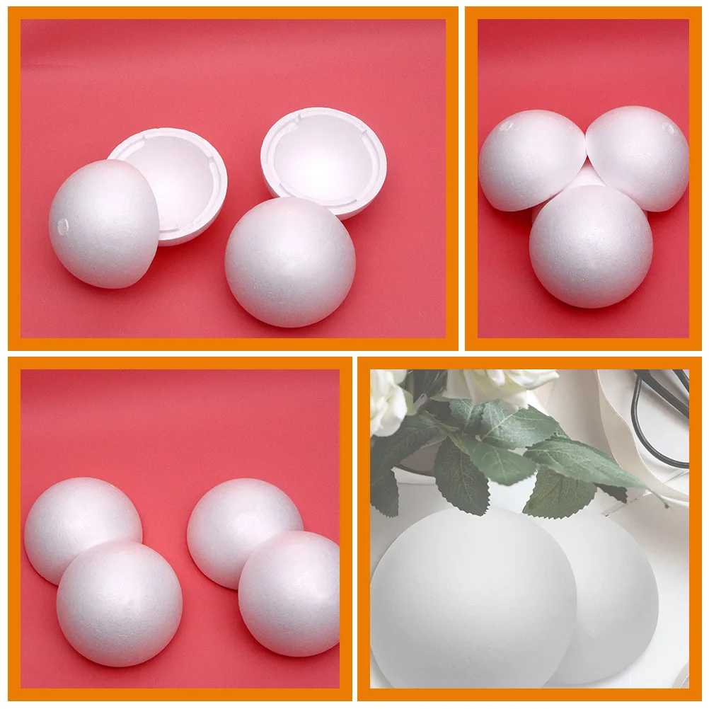 

4pcs Foam Balls Blank Round Small Unfinished Craft Spheres For Diy Holiday Christmas Easter Party Decorations Ornament Projects