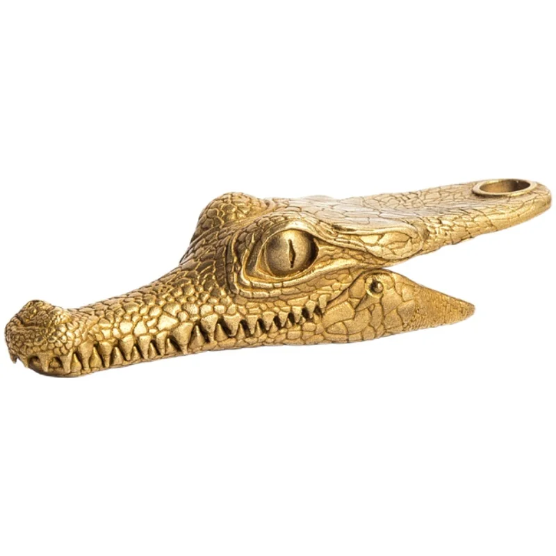 Outdoor Tragbare EDC Original Messing Krokodil Klemmen Schlüsselanhänger Werkzeuge Tier Schlüssel Anhänger Zubehör Persönlichkeit Kreative Geschenk