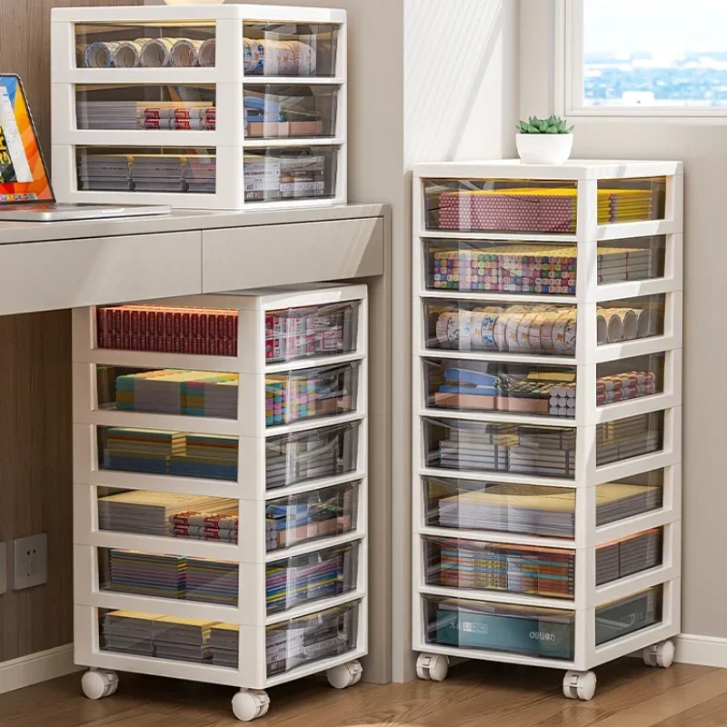 Moisture Proof Student File Cabinet Office Storage Bin Anti Slip A4 Drawer Wear Resistant Stationery Gap Rack Durable