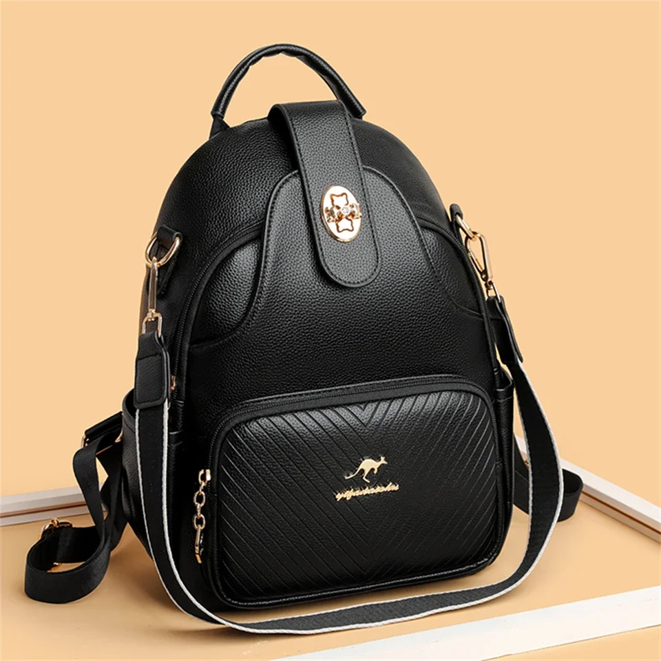 

Women Backpack Female High Quality Soft Leather Book School Bags For Teenage Girls Sac A Dos Travel Back Pack Rucksacks Mochilas