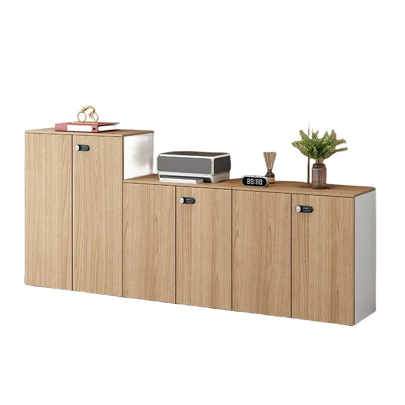 Office Low Cabinet Floor Locker Office  Drawer Locked Wooden Data Cabinet Storage File Cabinet