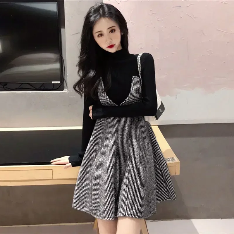 Clothing Evening Slip Short Party Long Sleeve Women's Dress Birthday Holiday Prom Mini Sundress Spring Black Female Dresses 2024