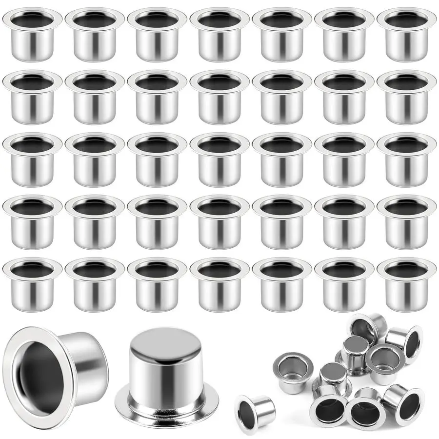 300 упаковок серебряных металлических подсвечников Хануки с круглым плоским основанием, используемые с чашками-канделябры Менора, многоразовые защитные приспособления для части