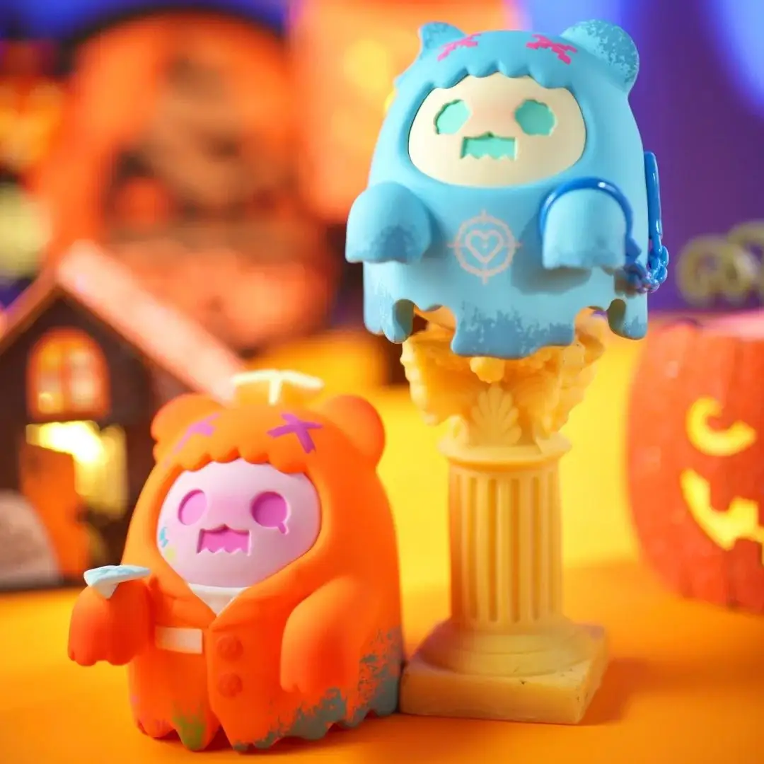 

Halloween Theme Ghost Bear ShinWoo Bad Bear Urban Collection Dopamine Color Blind Box mystery box Tide Play Figure Doll Gift