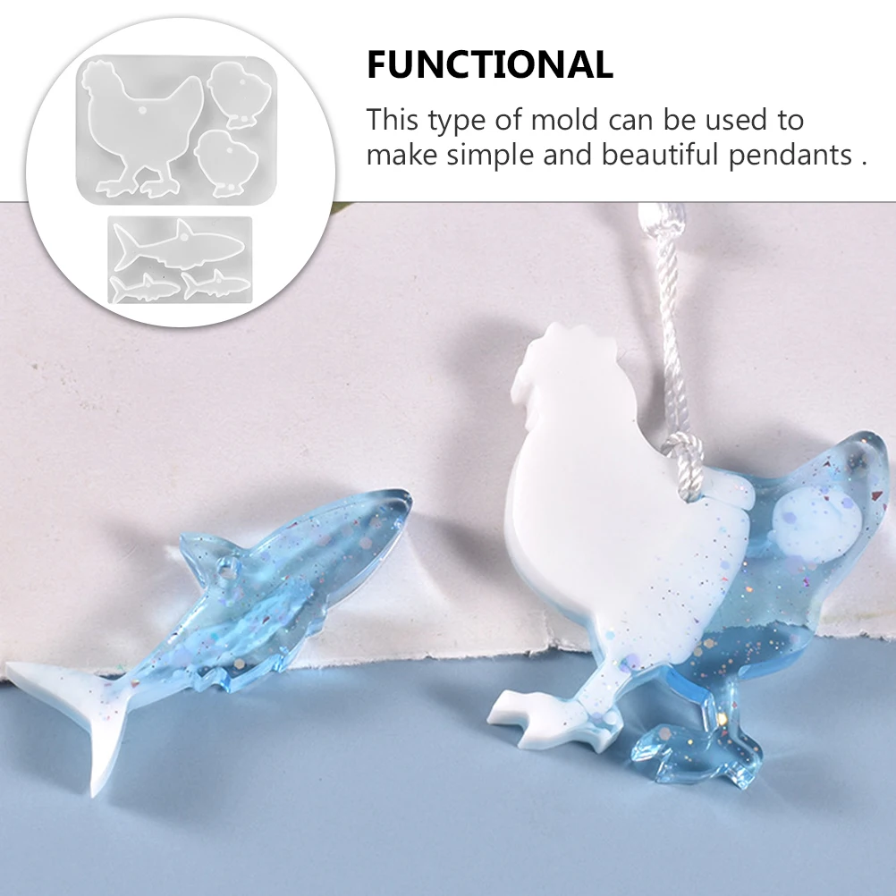 

2Pcs Silicone Crystal Epoxy Silicone Jewelry Casting Mold Pendant Jewelry Mold Casting Decorative Crafts Gifts