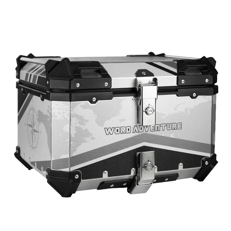 F2-MOTO 55L Motorcycle Trunk Aluminum Alloy Quick-release Decal Style