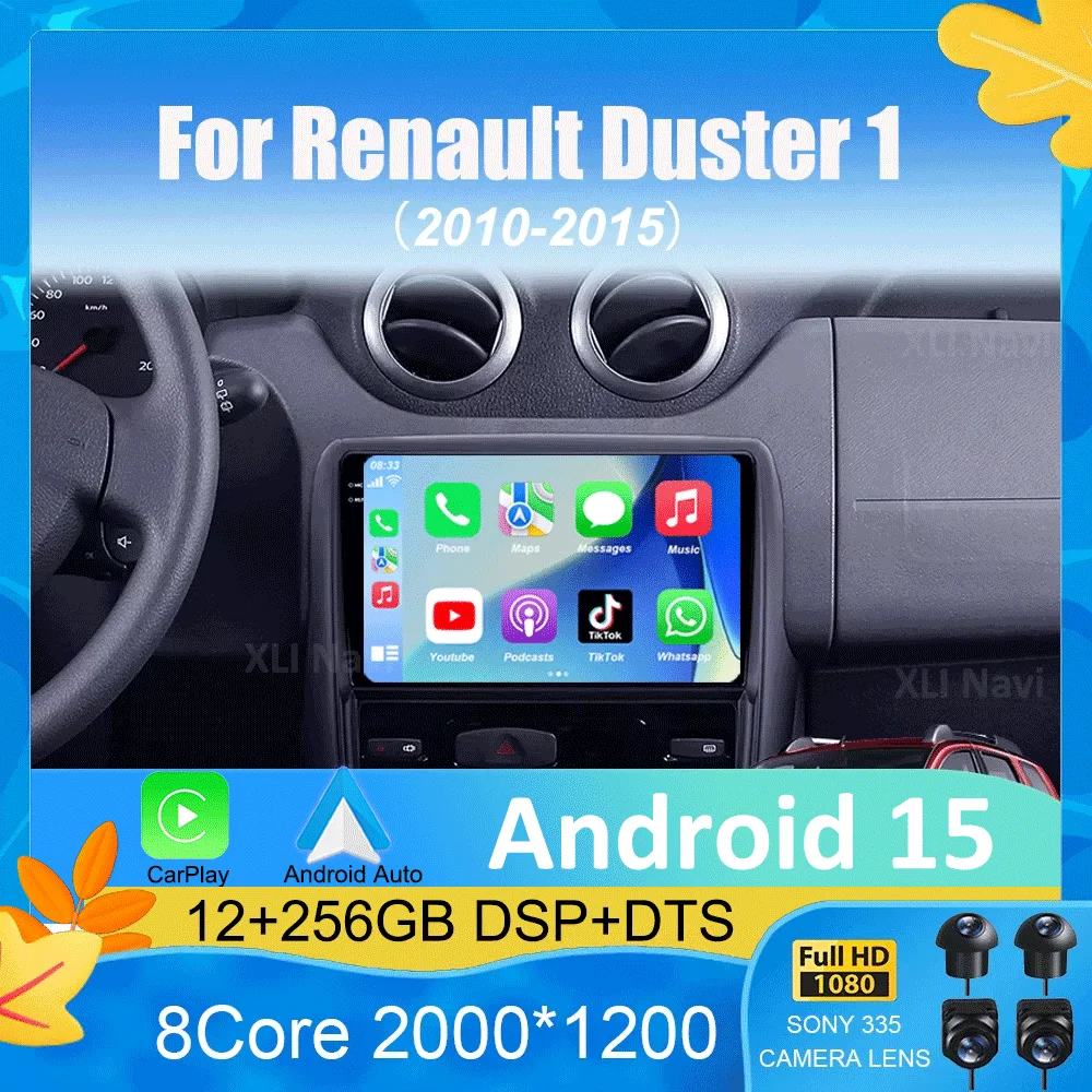 

Android 15 Car Radio For Renault Duster 1 2010 - 2015 For Nissan terrano lll 3 2014 - 2022 Multimedia Video Player Navigation s