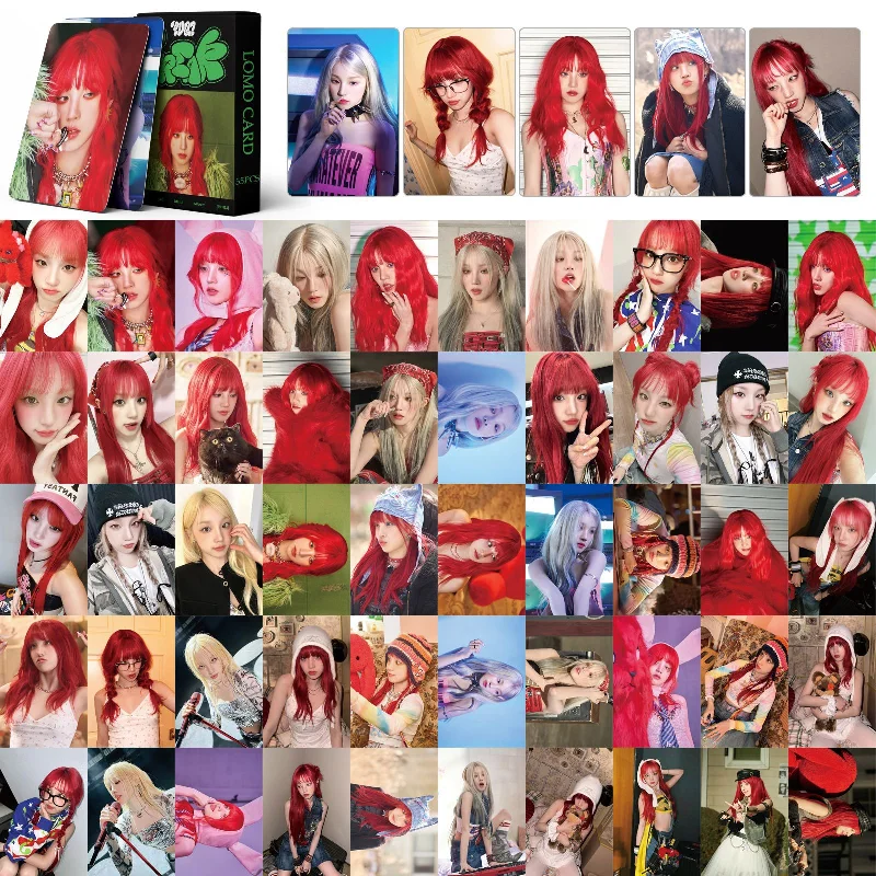 55pcs/set KPOP (G)I-DLE YUQI  LOMO Card Peripheral Photocards Song Yuqi Fans Collection Postcard Gift