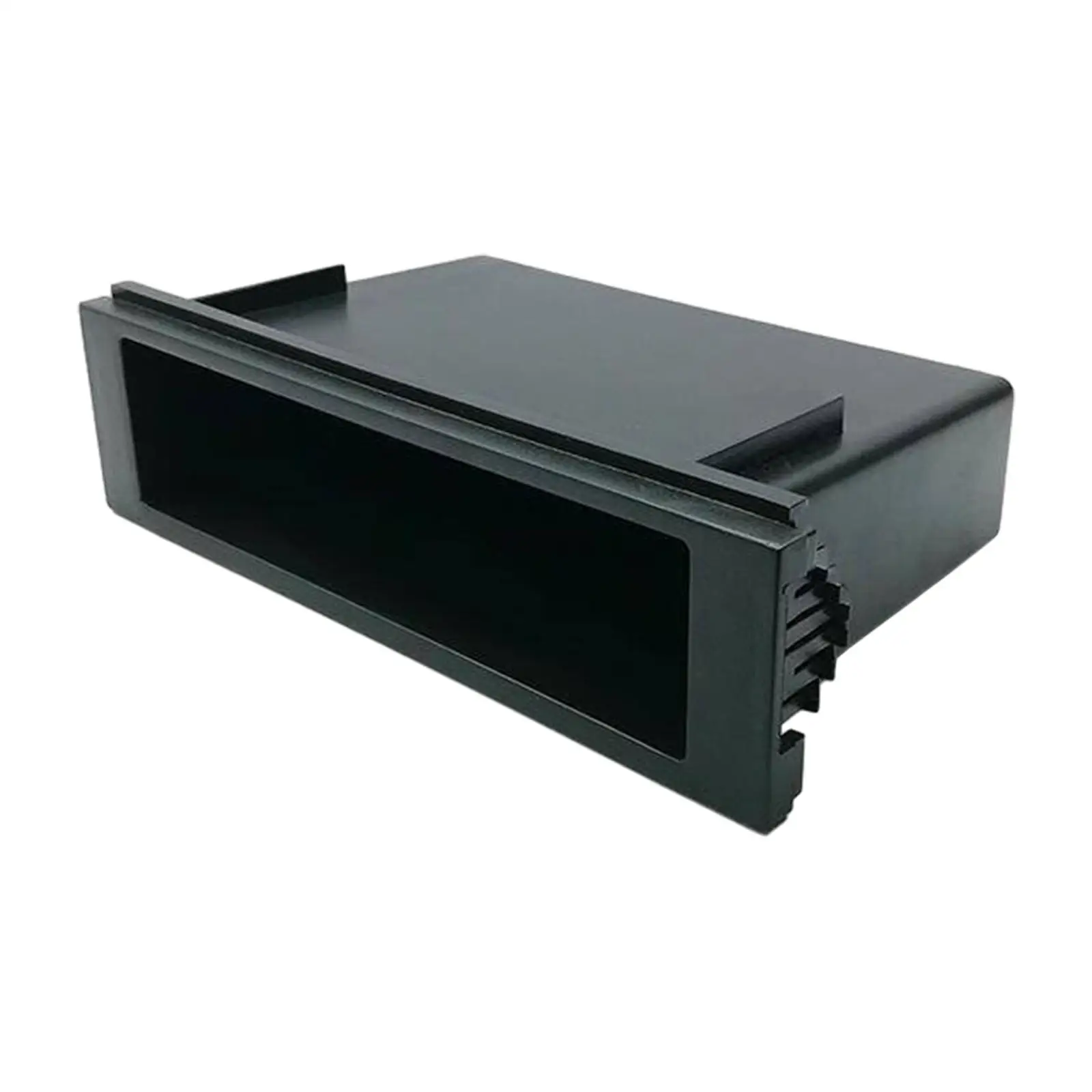 Car Stereo Radio Storage Box Easily Install PP Universal Replacement Single Din Storage Compartment for Stereo Radio