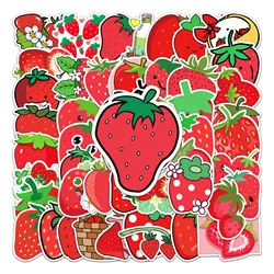 50Pcs Strawberry series Cartoon Cute Waterproof Sticker Skateboarding Snowboard Retro Vinyl Sticker