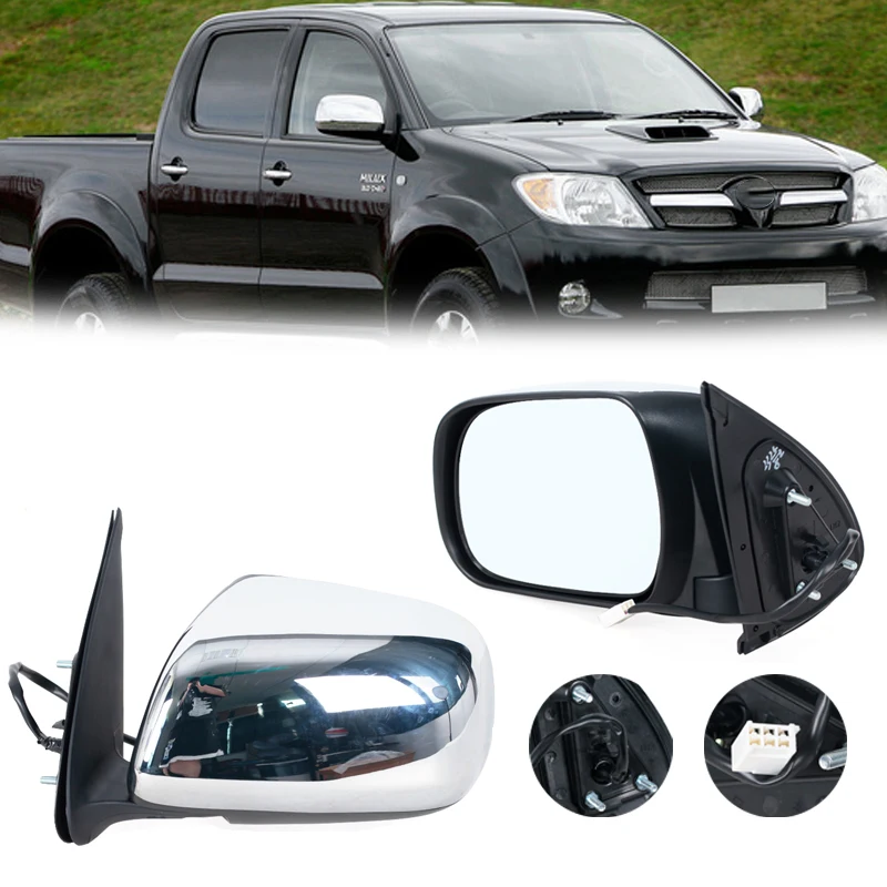 

3 Pins Reflector Rearview Mirror For Toyota Hilux 2008-2015 Rearview Mirrors Assembly Auto Side Mirror Front Side Accessories