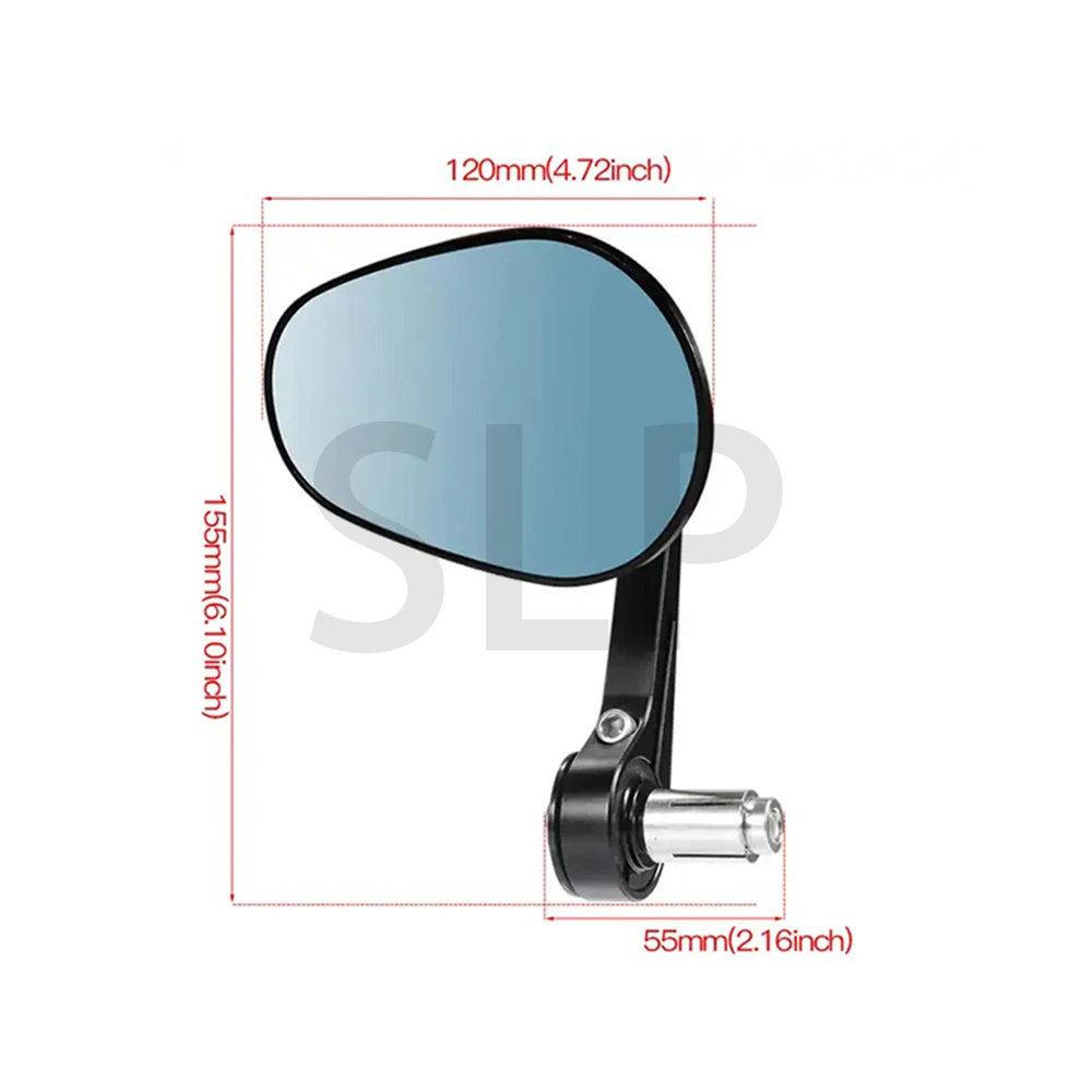 Electric motorcycle rearview mirror modification, reverse retro rearview handle mirror, all aluminum reflective rearview mirror