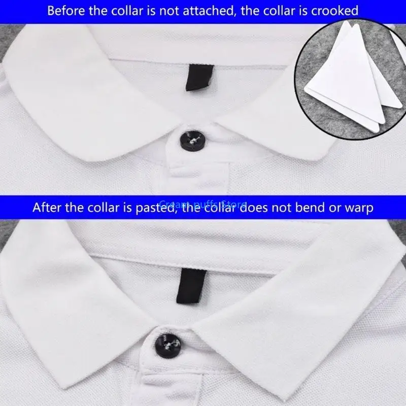 50LE 30PCS Collar Stays Pad Adhesive Collar Sticker Shirt Accessory for Men and Women