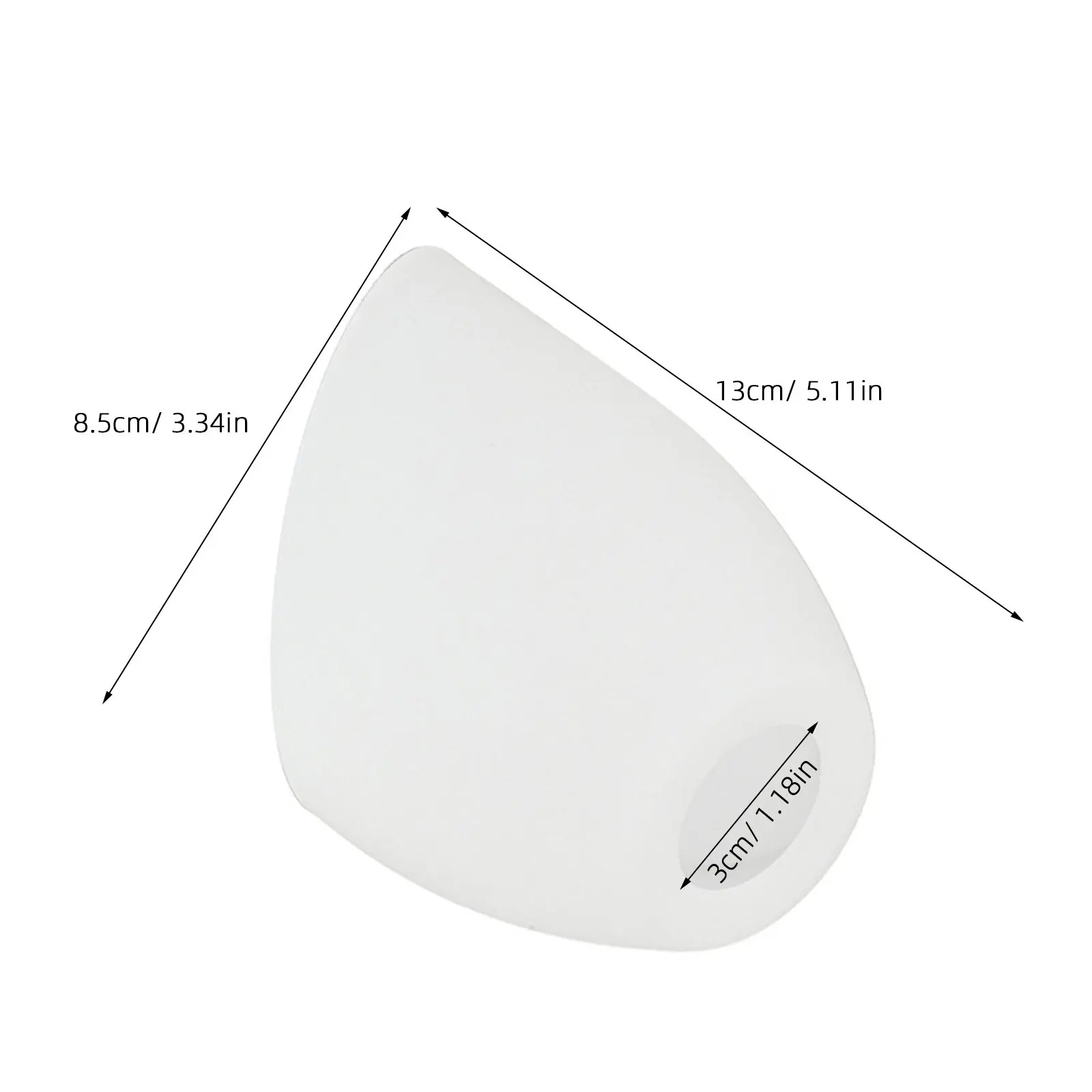 2Pcs Horseshoe Design Plastic Lamp Shade Inclined Head Simple Decorative White Lamp Cover Replacement for Table Desk Bedside