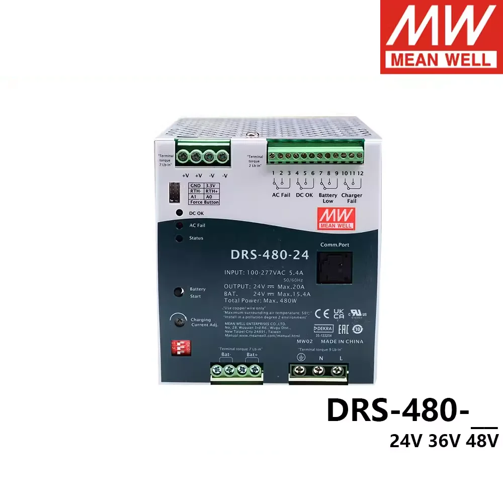 MEAN WELL DRS-480 DRS-480-24 DRS-480-36 DRS-480-48 MEANWELL DRS 480 480W