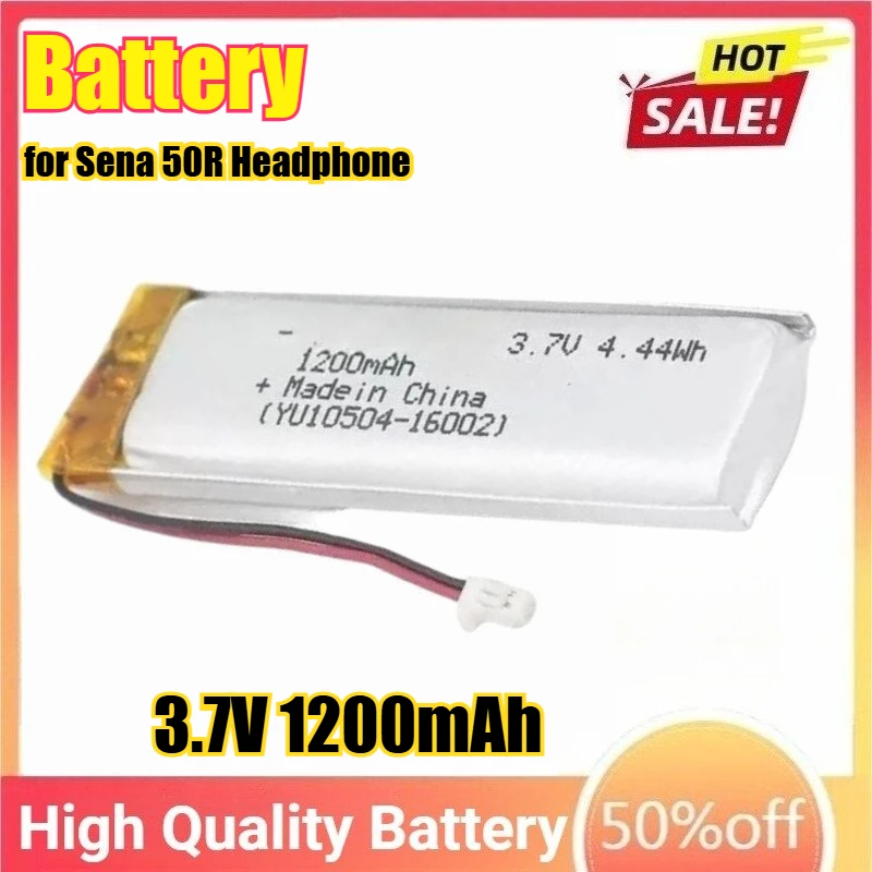 

3.7V 1200mAh Replacement Helmet Battery for Sena 50R Headphone Battery