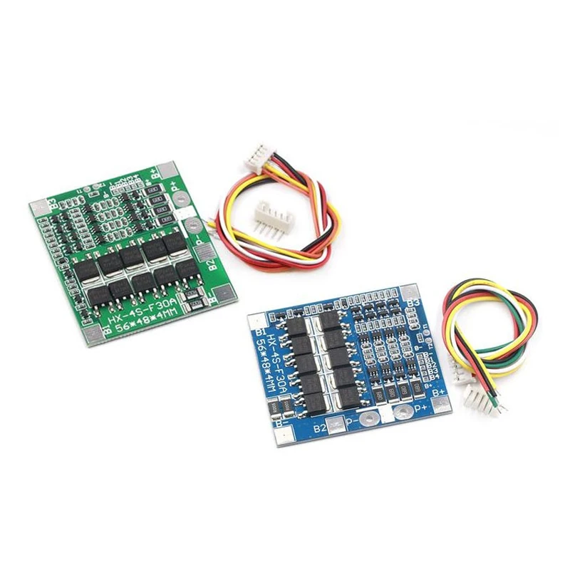 4S 30A 14.4V Balancer PCB BMS 18650 Lipo Li-ion Lithium Battery Protection Board LiFePO4 4S BMS Balancing Charging Circuit PCM