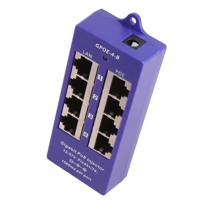 48V Or 24V Gigabit Passive Poe Injector 4 Port 1000Mbps Poe Module For Security IP Camera Wifi Access Point, UBNT, Durable