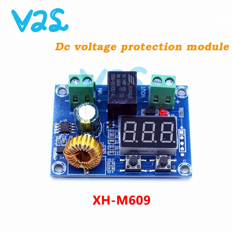 XH-M609 Low Voltage Disconnect Switch Cut Off 12V 24V 36V Digital LED Display Over-Discharge Protect for 12-36V Lithium Battery