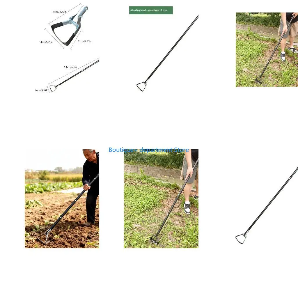 E1PD Premium Hollow Hoe For Quick Plant Removal And Less Back Stress During Yard Tasks